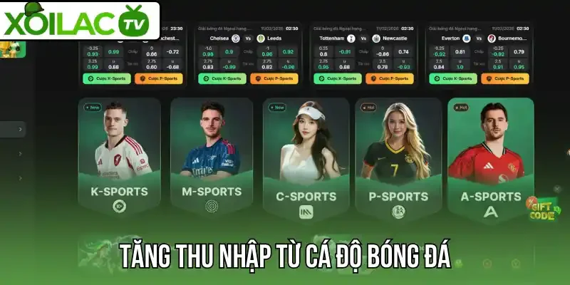 Tăng thu nhập từ cá độ bóng đá